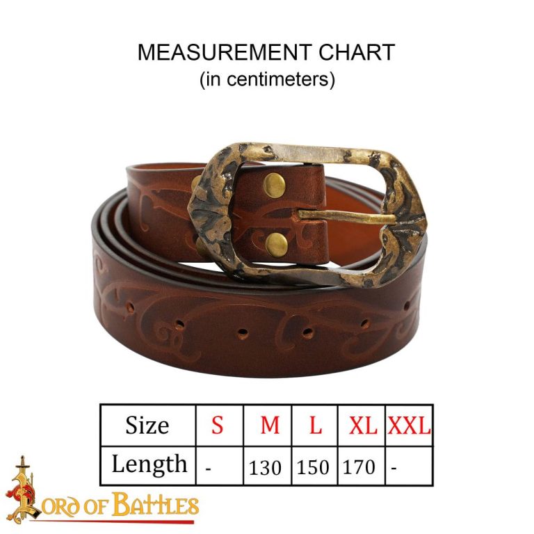 The Woodland Elf Handcrafted Genuine Leather Belt  Brown