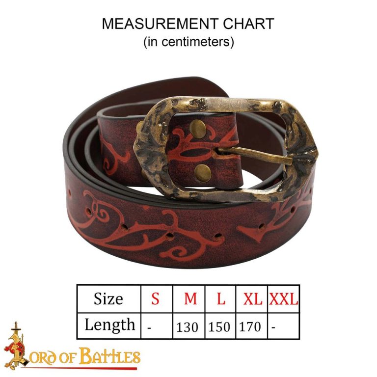 The Woodland Elf Handcrafted Genuine Leather Belt  Brown