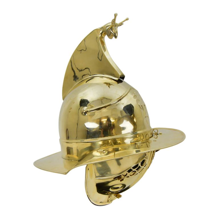 Thraex Gladiator Helm - 20 Gauge Brass