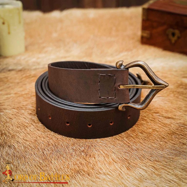 Versatile Medieval Leather Belt  Brown