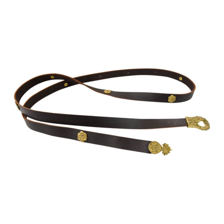 Viking Belt with Brass Studs
