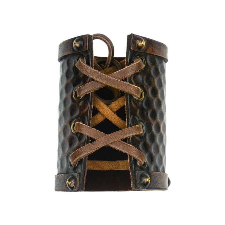 Viking Leather Cuff with Norse Ravens