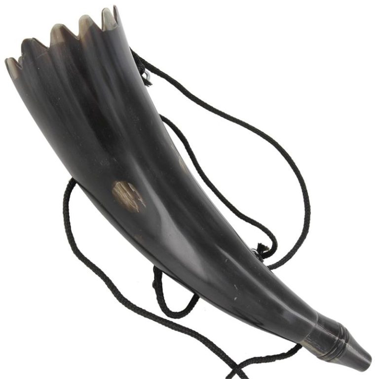 Viking Summoning Cattle Blowing Horn