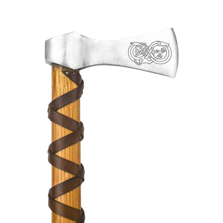 Viking Type A Axe with Etched Norse Design