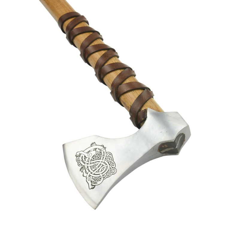 Viking Type C Axe with Etched Norse Design