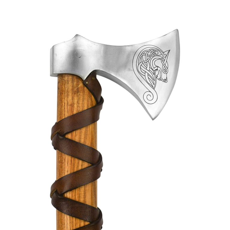 Viking Type G Axe with Etched Norse Design