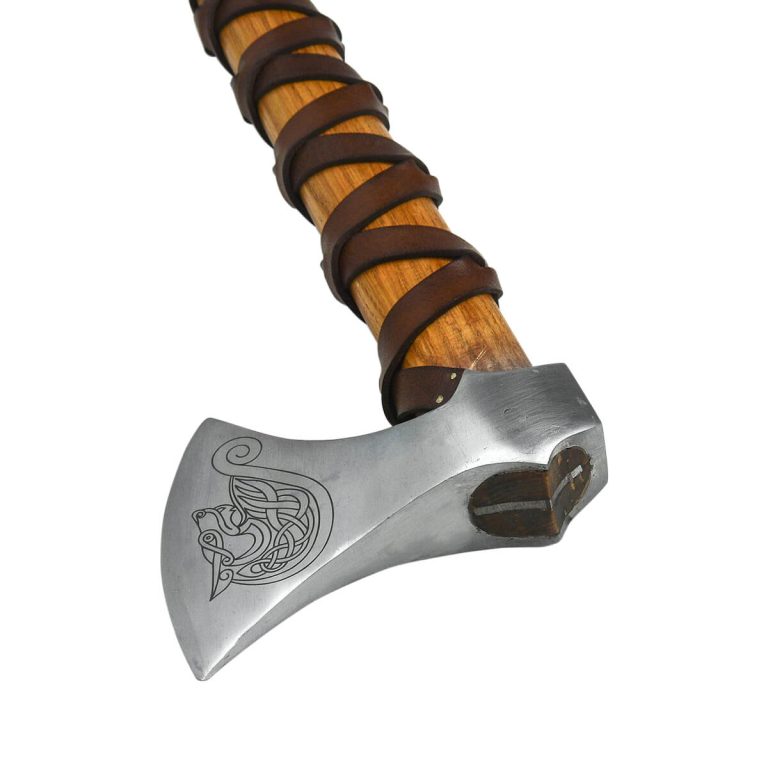 Viking Type G Axe with Etched Norse Design