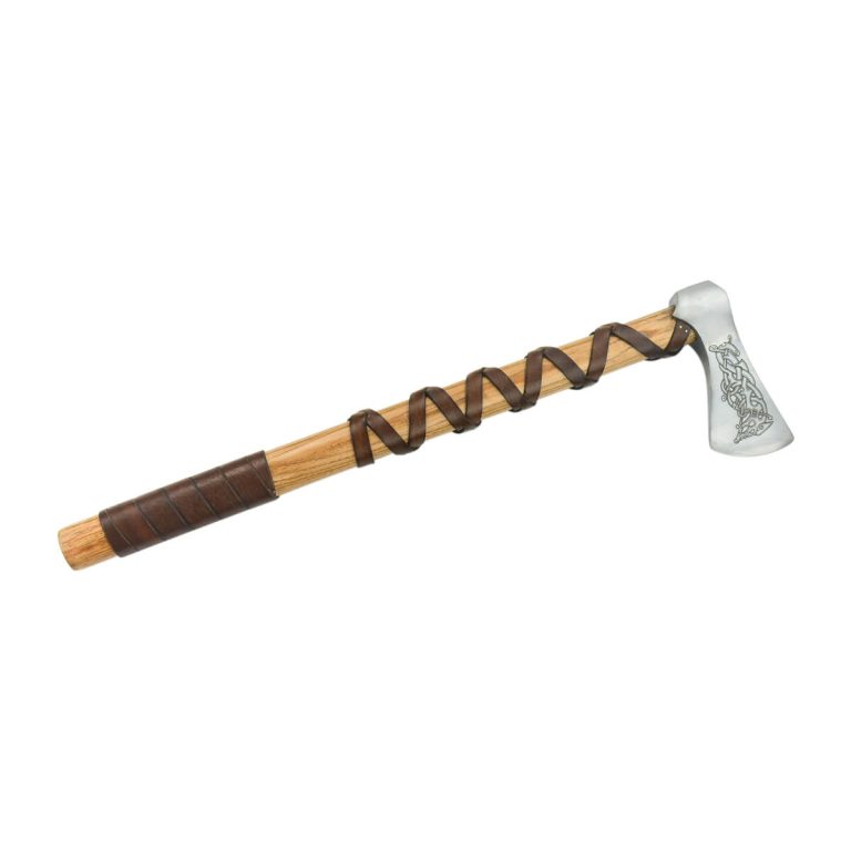 Viking Type L Axe with Etched Norse Design