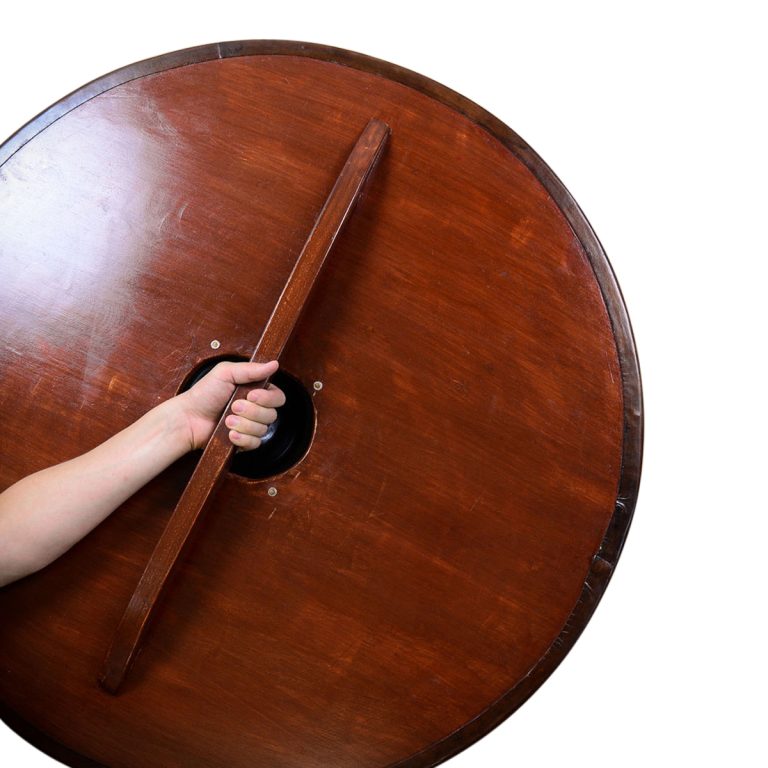 Viking Wooden Shield with Horse Design