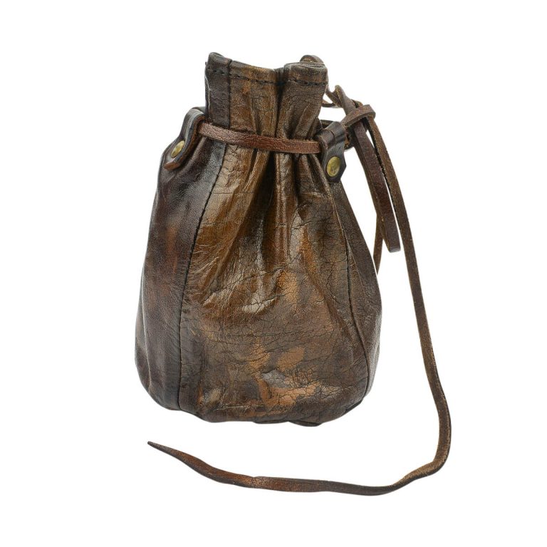 Viking Woven Leather Coin Pouch