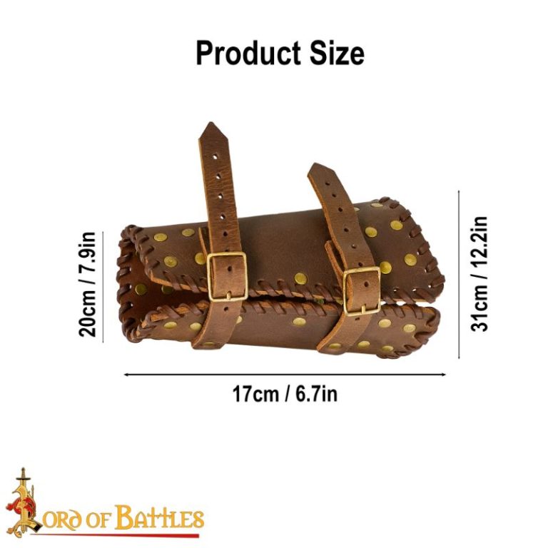 Warriors Leather Bracers Set - Brown