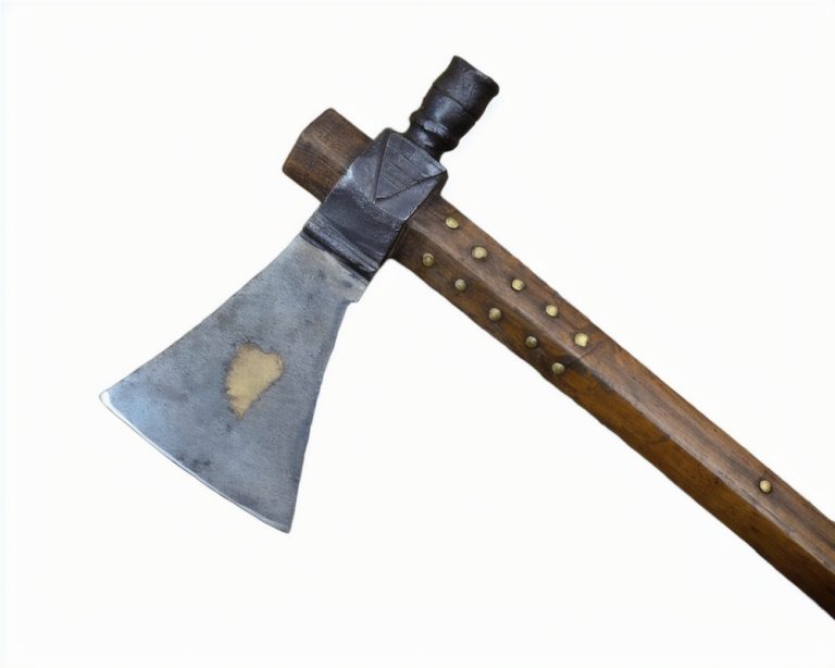 French Chippewa Brass-Heart Pipe Tomahawk