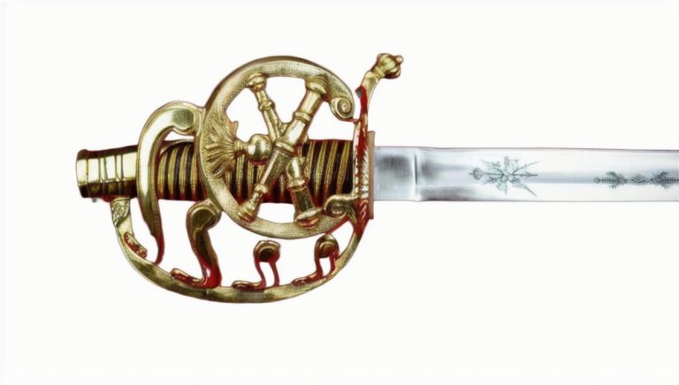 French Napoleonic Artillery Officer's Sword - leather scabbard