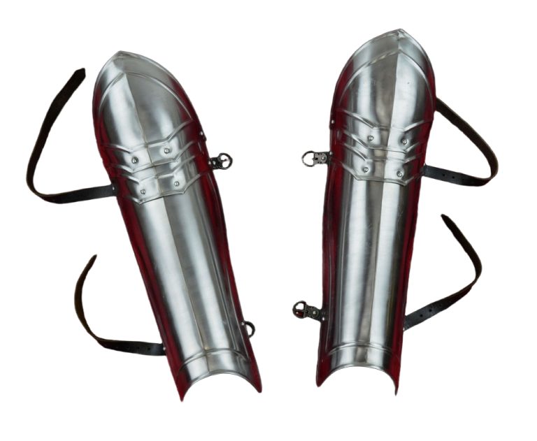 Greaves with Fixed Poleyns - 18 Gauge Steel