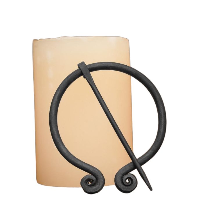 Iron Fibula Brooch with Spiraled Ends