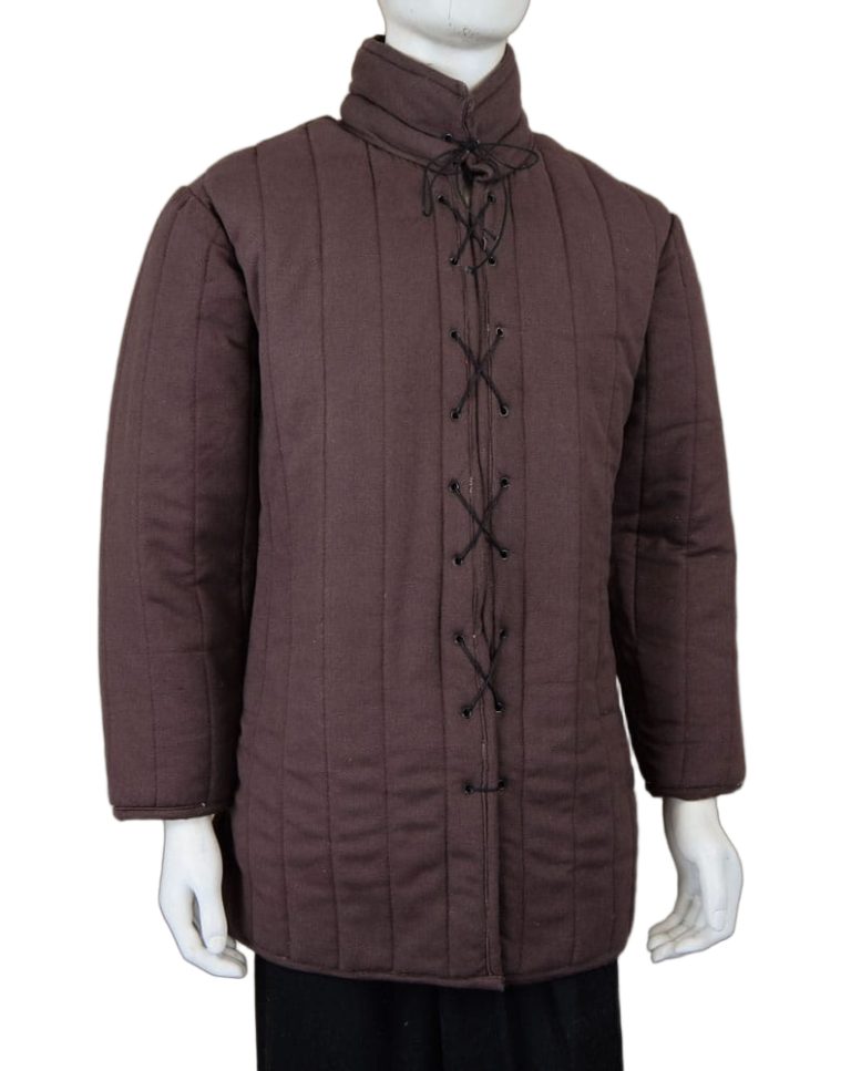 Laced-Front Gambeson - Brown