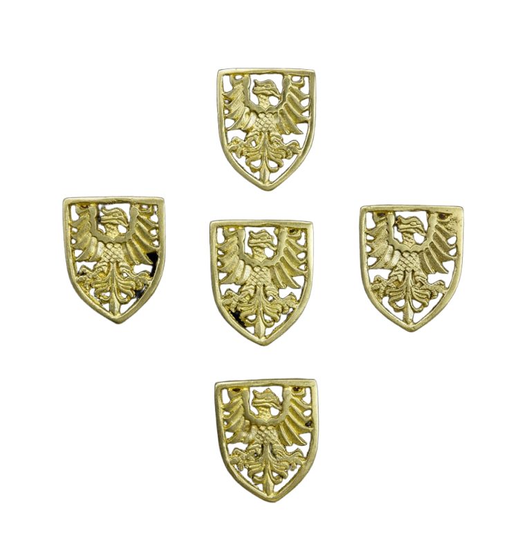 Large Eagle Shield Belt Studs / Conchos - Set of 5