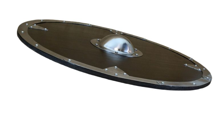 Large Viking Shield with Steel Rim and Boss