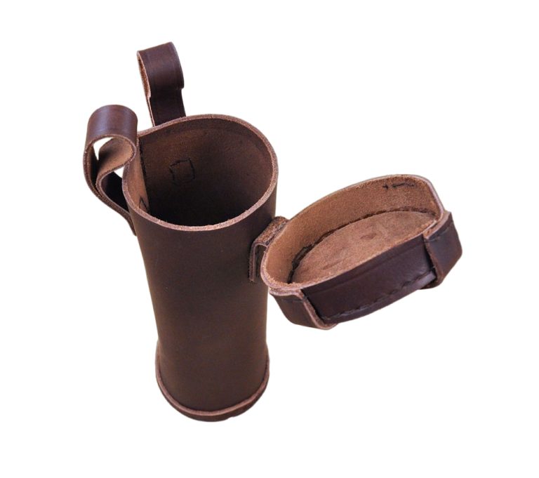 Leather Bottle Holder - Dark Brown