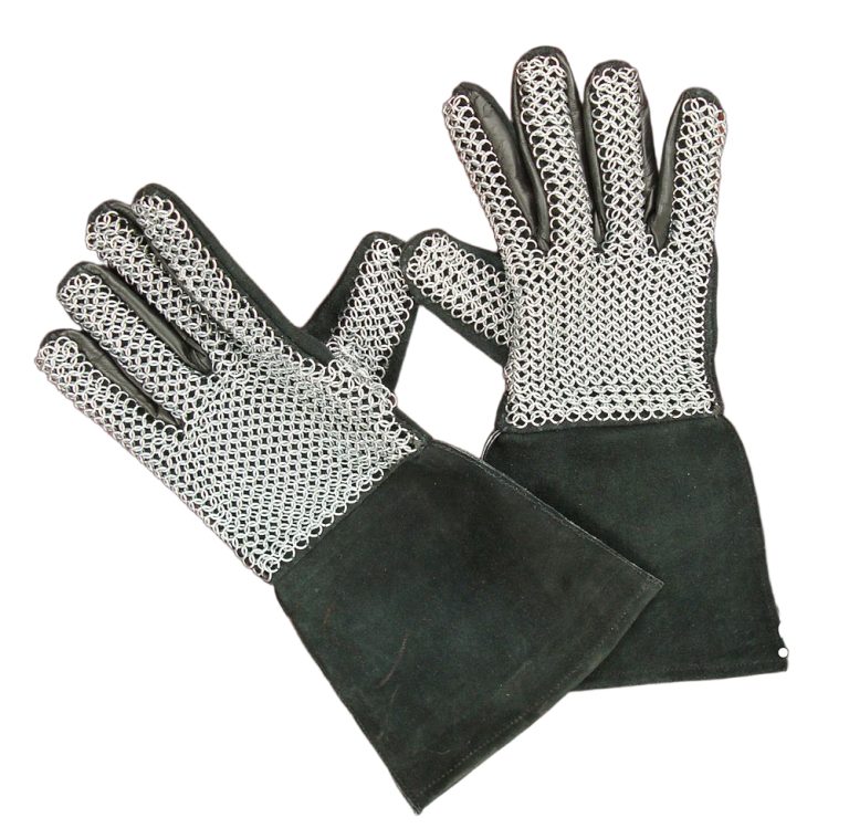 Leather Gloves with Chainmail
