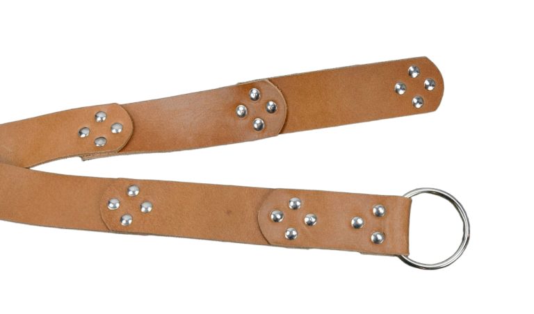 Leather Segmented Medieval Ring Belt - Brown