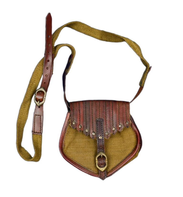 Adventurer Leather and Canvas Shoulder Pouch