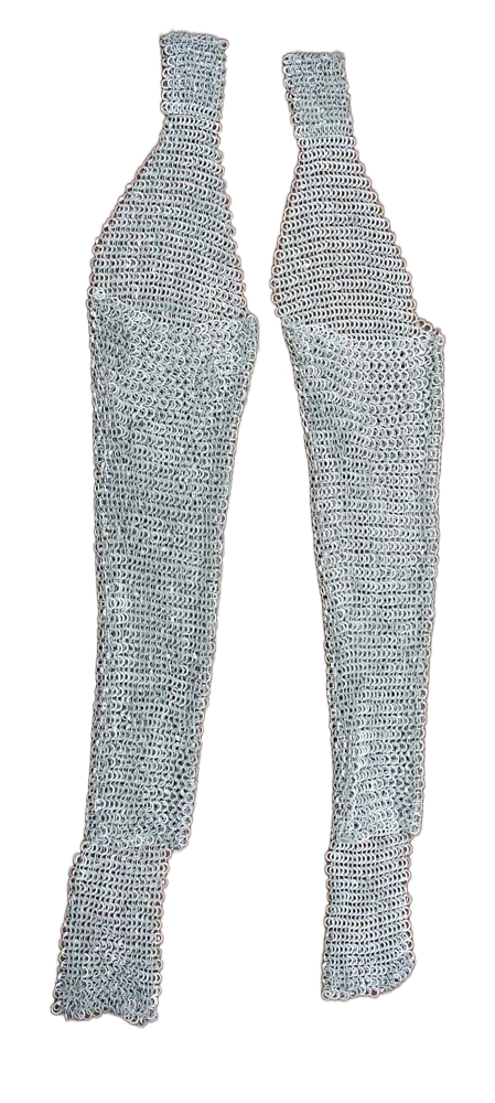 Aluminum Chainmail Leggings - Dome Riveted Round Rings and Alternating Flat Rings