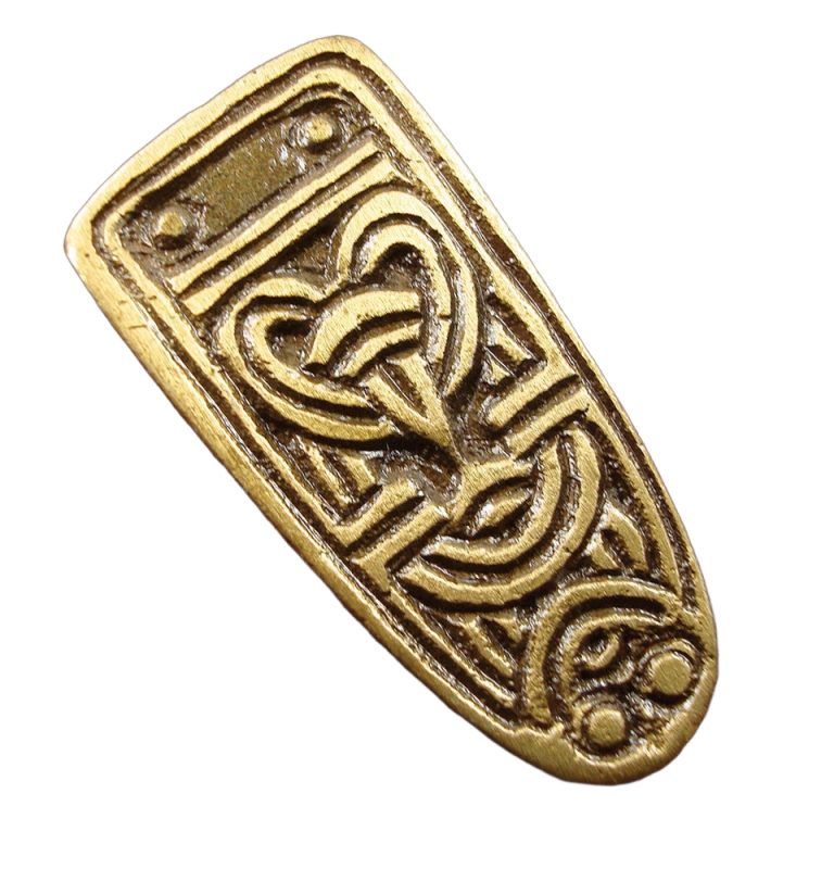 Antiqued Brass Viking Belt Chape