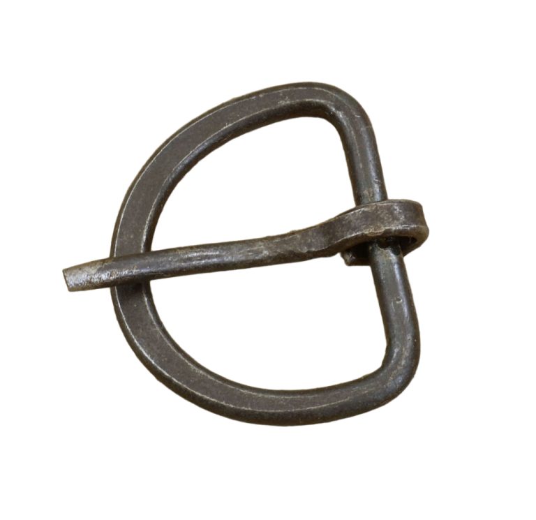 Antiqued Steel D-Ring Buckle - Medium