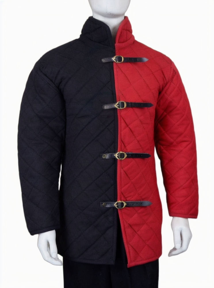 Front-Buckled Gambeson - Red and Black Duo Tone