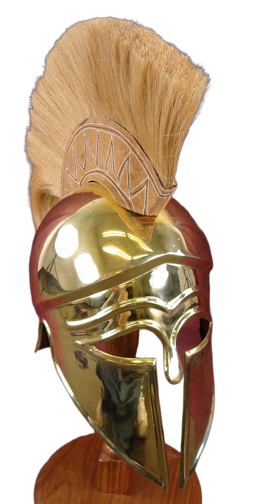 Italic Corinthian Helmet (Brass) with Plume