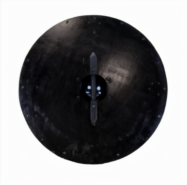 Large Viking Shield with Steel Rim and Boss