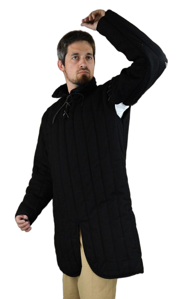 Light Gambeson with Removable Laced Arms Black