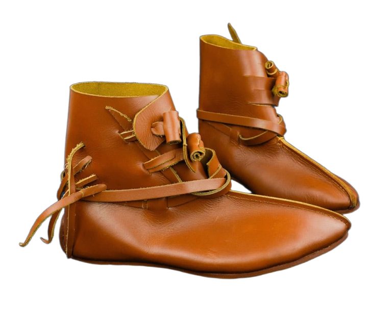 Medieval Leather Toggle Boots - Brown