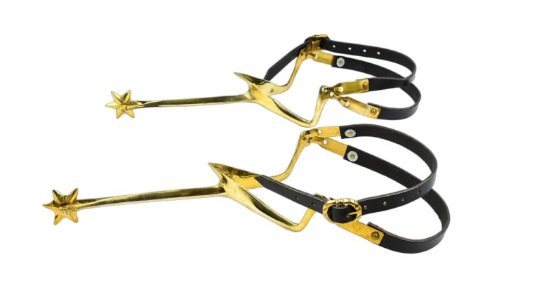 Gothic Knight's Long Spurs - Brass