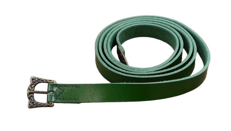 Green Leather Viking Belt