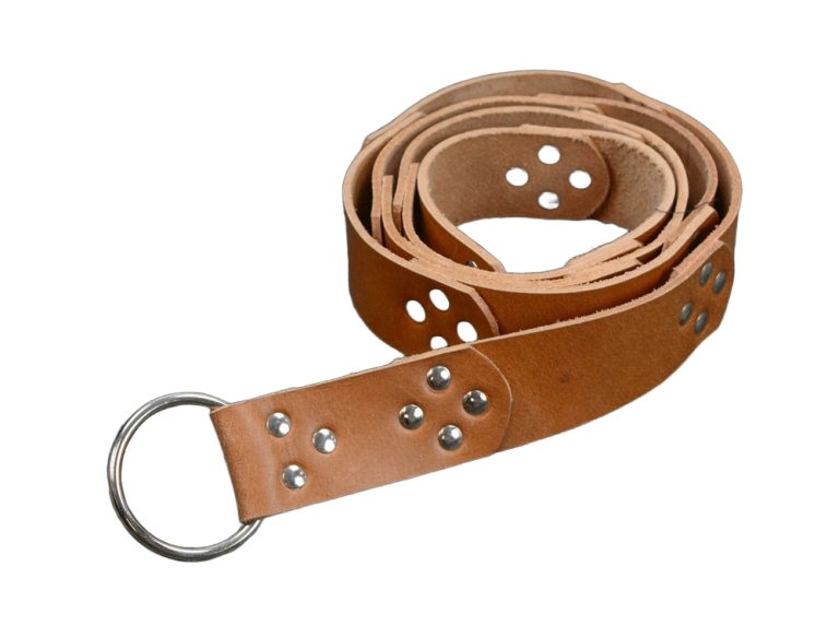 Leather Segmented Medieval Ring Belt - Brown