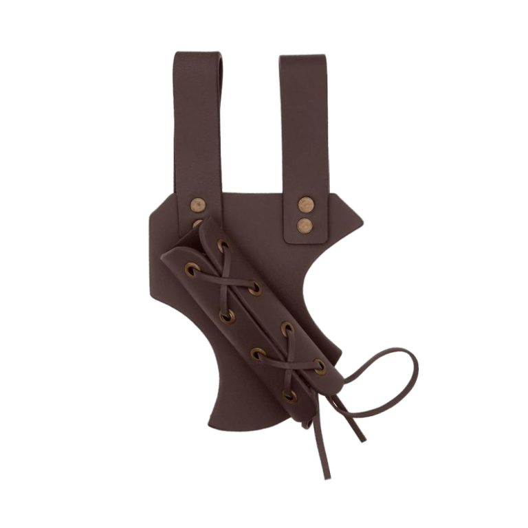 Leather Sword Frog - Brown