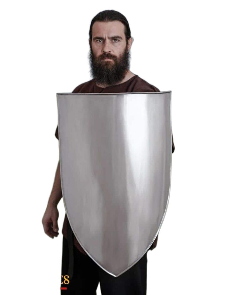 Medieval Steel Heater Shield Blank - 18 Gauge Steel