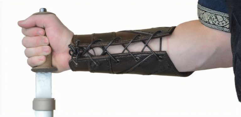 Padded Leather Bracers with Banding