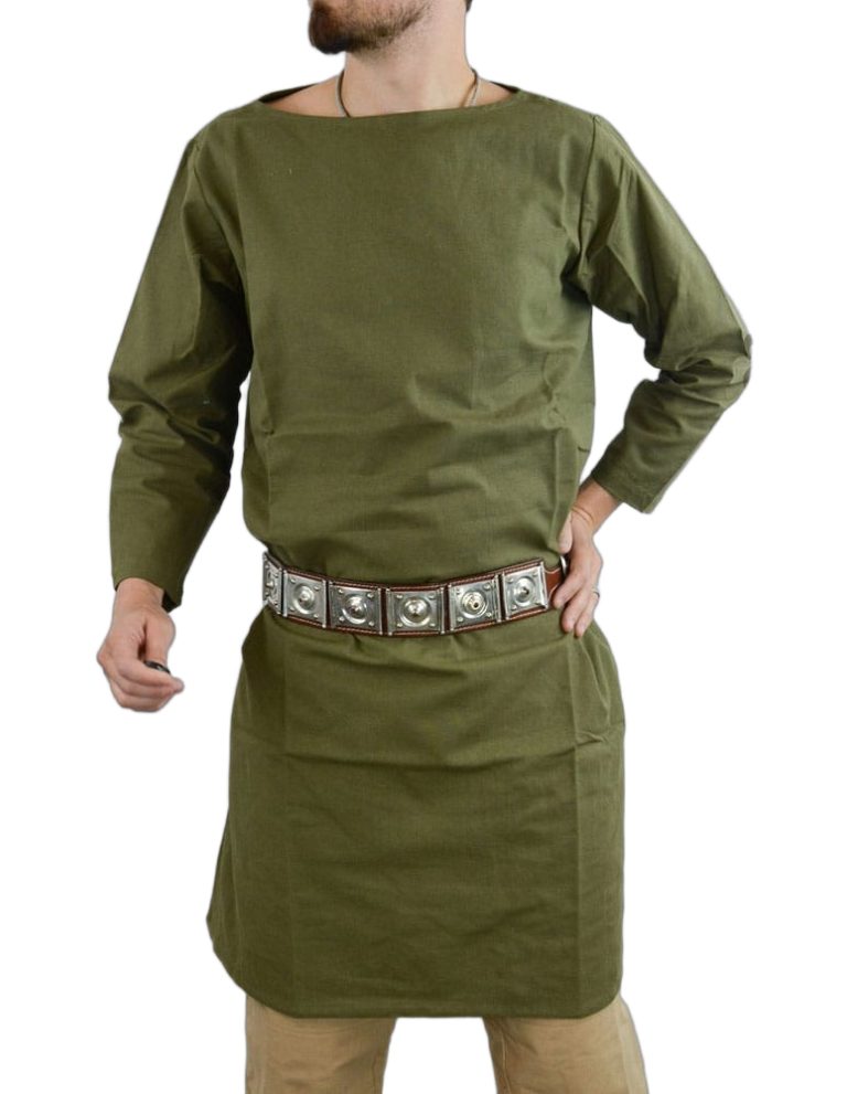 Roman Cotton Tunic Olive Green