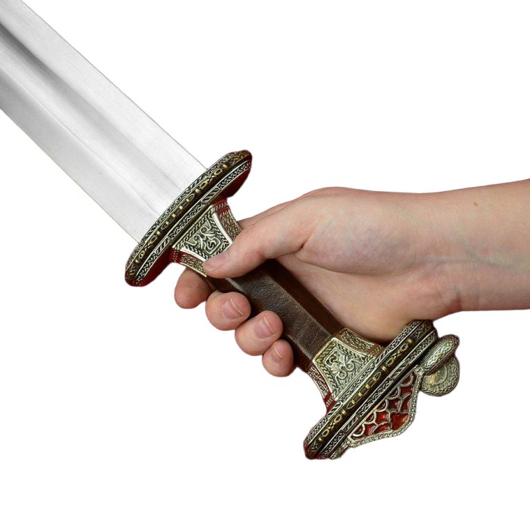 Scandinavian Vendel Chieftain's Sword - Tin Plated with Brass Hilt Accents