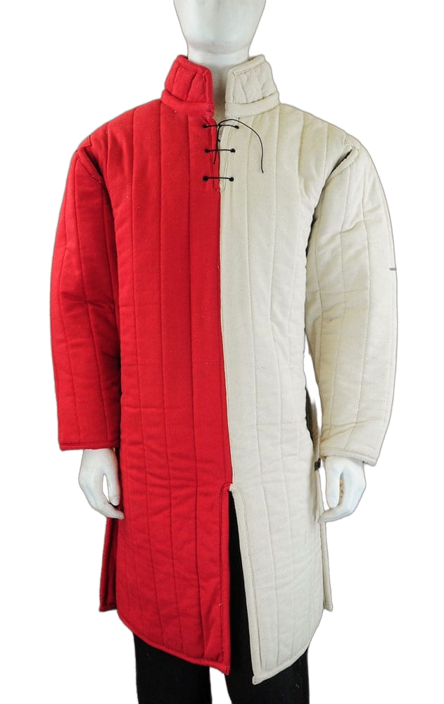 Side-Buckled Gambeson - Red and Natural Duo Tone