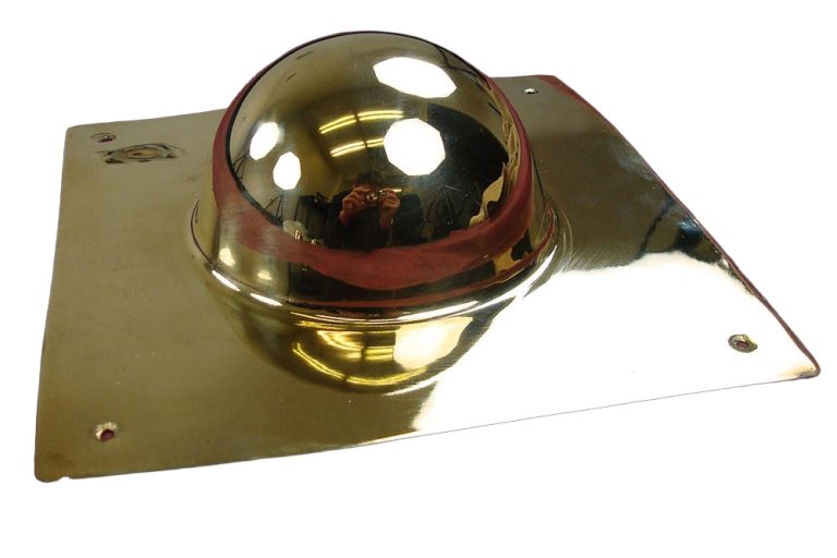 Square Roman Brass Shield Boss