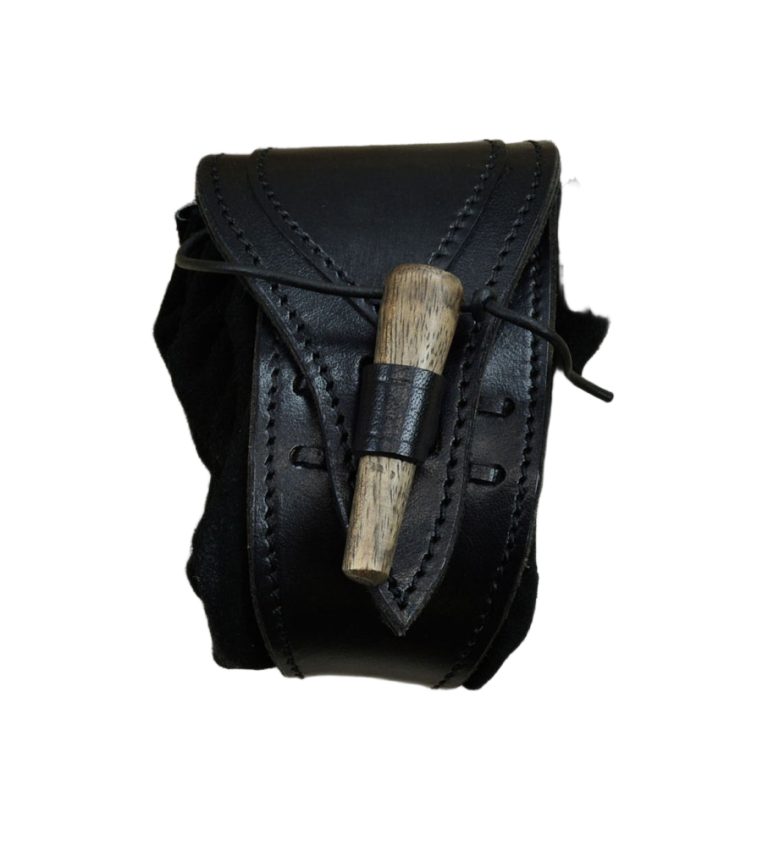 Leather Belt Pouch with Toggle