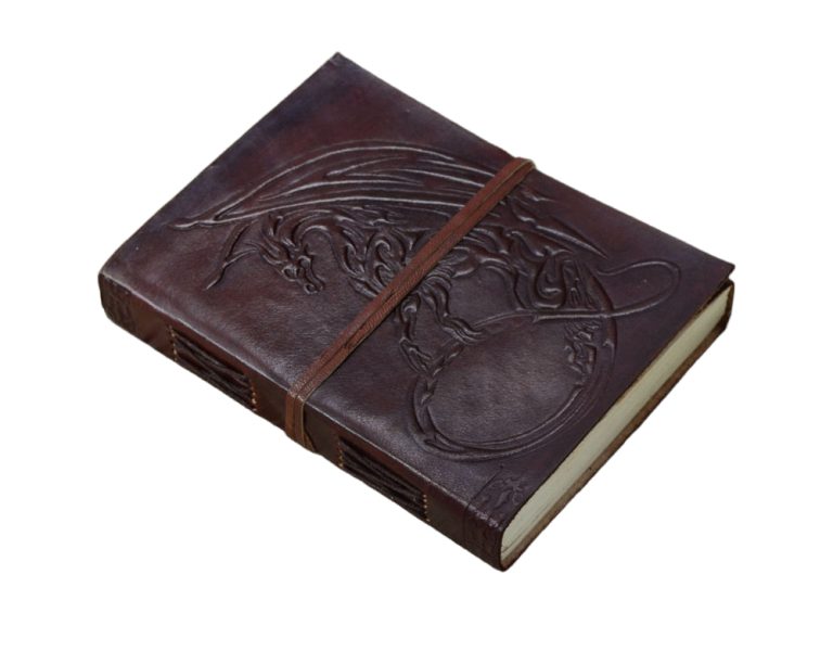 Leather-Bound Celtic Mythic Dragon Journal