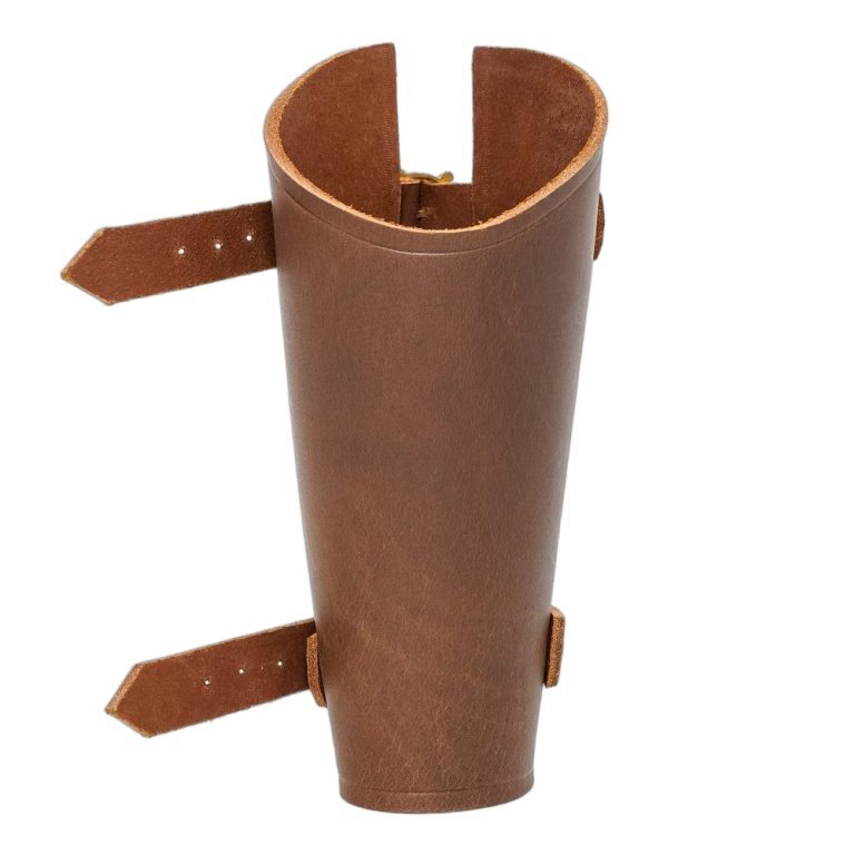 Medieval Archers Leather Bracer for Left Arm - Single Bracer - Brown