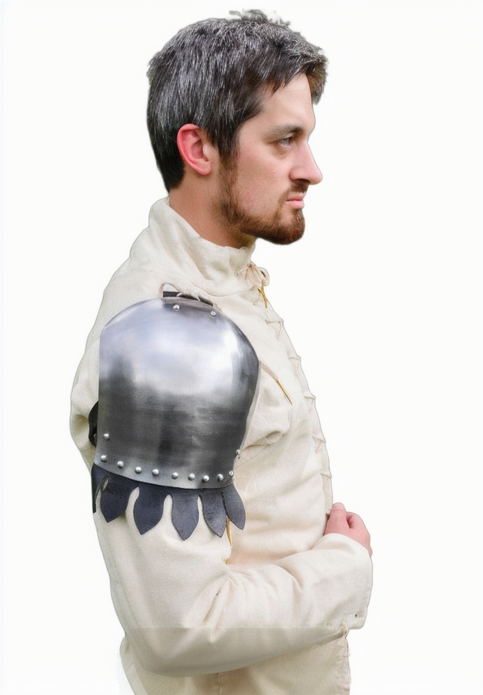 Medieval Pauldrons - Mountable Upgrade for Chainmail and Padded Armor - 16 Gauge Steel