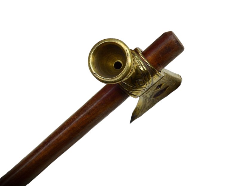 Peace Pipe Tomahawk - Brass with Steel Edge