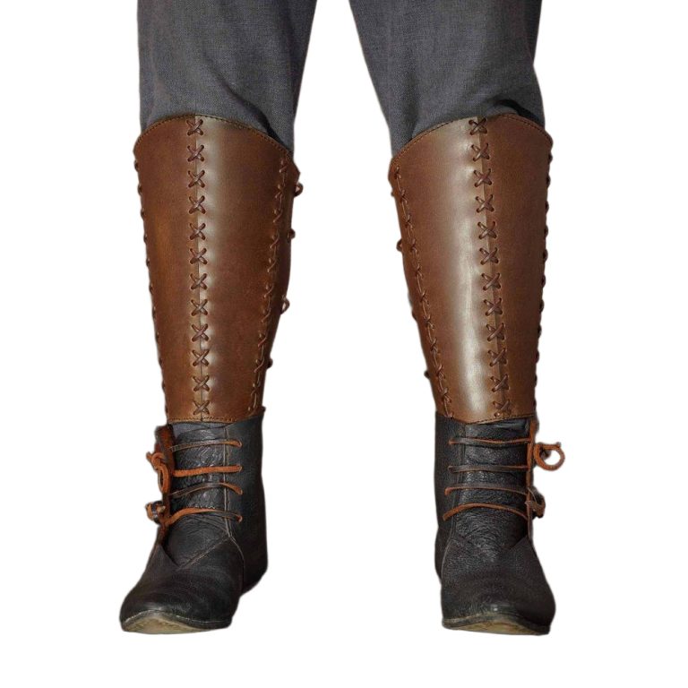 Ranger of the Woods  Stitched Leather Greaves Set